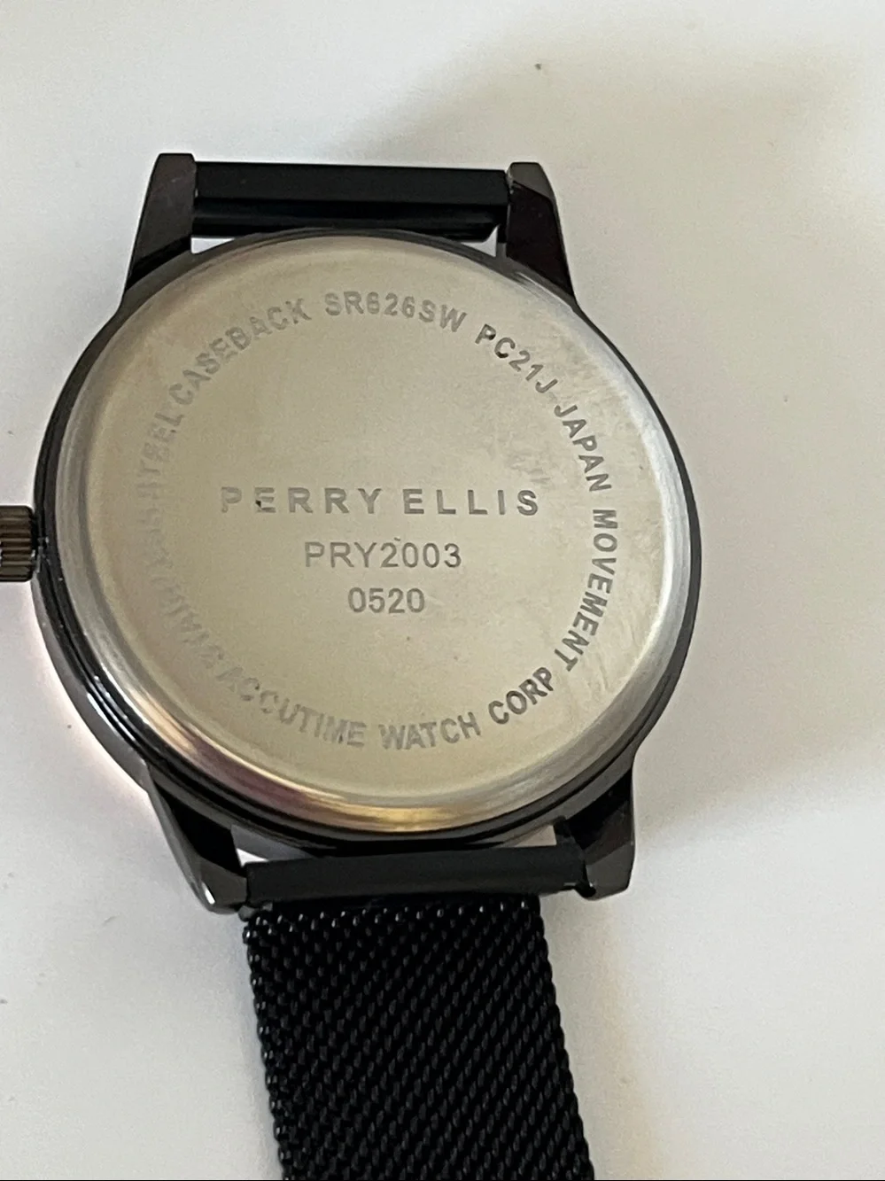 Perry Ellis Black Watch with Rose Gold Trim